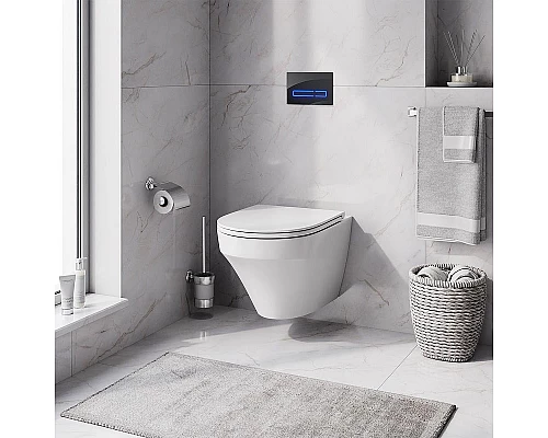 Заказать Комплект унитаза с инсталляцией AM.PM Inspire FlashClean IS450A38.501700 с сиденьем Микролифт и Черной клавишей смыва в магазине сантехники Santeh-Crystal.ru