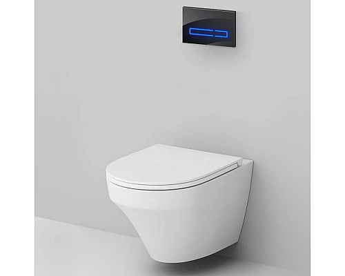 Заказать Комплект унитаза с инсталляцией AM.PM Inspire FlashClean IS450A38.501700 с сиденьем Микролифт и Черной клавишей смыва в магазине сантехники Santeh-Crystal.ru