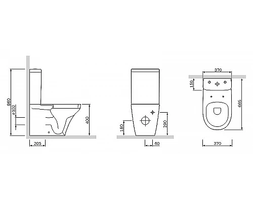 Заказать Унитаз-компакт AM.PM Inspire C508607WH с бачком без сиденья в магазине сантехники Santeh-Crystal.ru