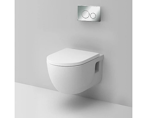 Купить Комплект унитаза с инсталляцией AM.PM Like IS49051.801701 с сиденьем Микролифт и клавишей смыва Хром в магазине сантехники Santeh-Crystal.ru