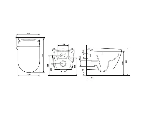 Приобрести Унитаз-биде AM.PM Sensation CCC301700SC подвесной с сиденьем Микролифт в магазине сантехники Santeh-Crystal.ru
