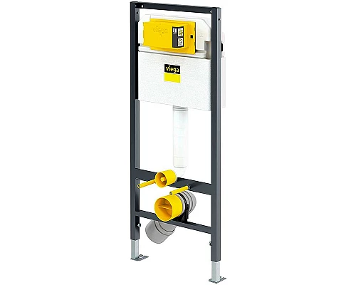 Купить Комплект унитаза AM.PM Spirit FlashClean C701700WH + C707857WH с инсталляцией Viega Prevista Dry 792855 с сиденьем Микролифт и клавишей смыва Хром в магазине сантехники Santeh-Crystal.ru