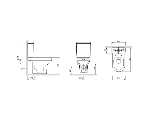 Купить Унитаз-компакт AM.PM Spirit C708600SC с бачком и сиденьем Микролифт в магазине сантехники Santeh-Crystal.ru
