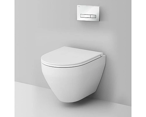 Приобрести Комплект унитаза с инсталляцией AM.PM Sprit FlashClean IS30201.701700 с сиденьем Микролифт и Белой клавишей смыва в магазине сантехники Santeh-Crystal.ru