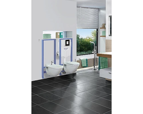 Приобрести Комплект унитаза AM.PM Spirit FlashClean C701700WH + C707857WH с инсталляцией Grohe Rapid SL 38775001 с сиденьем Микролифт и клавишей смыва Хром в магазине сантехники Santeh-Crystal.ru