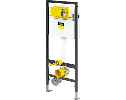 Приобрести Комплект унитаза AM.PM Spirit FlashClean C701700WH + C707857WH с инсталляцией Viega Prevista Dry 8524.14 792596 с сиденьем Микролифт и клавишей смыва Хром в магазине сантехники Santeh-Crystal.ru