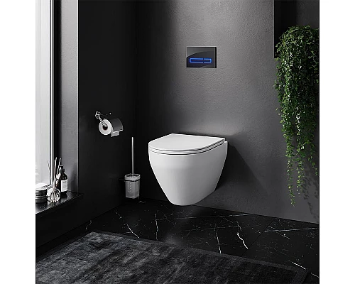Купить Комплект унитаза с инсталляцией AM.PM Spirit V2.0 FlashClean IS450A38.701700 с сиденьем Микролифт и Черной клавишей смыва в магазине сантехники Santeh-Crystal.ru