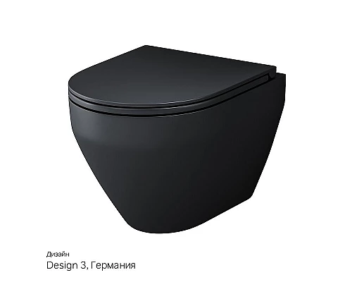 Купить Унитаз AM.PM Spirit V2.0 C701700MBSC подвесной Черный матовый с сиденьем микролифт в магазине сантехники Santeh-Crystal.ru