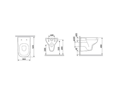 Заказать Унитаз AM.PM X-Joy C85A1702SC подвесной Белый с сиденьем микролифт в магазине сантехники Santeh-Crystal.ru