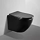 Заказать Унитаз Abber Bequem AC1100MB подвесной Черный матовый с сиденьем Микролифт в магазине сантехники Santeh-Crystal.ru