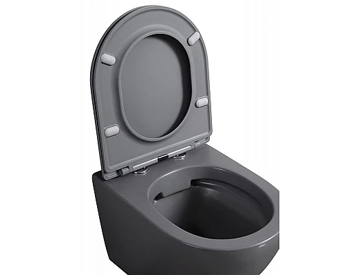 Приобрести Унитаз Abber Bequem AC1101MG подвесной Серый матовый с сиденьем Микролифт в магазине сантехники Santeh-Crystal.ru