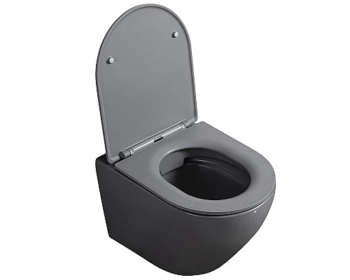 Приобрести Унитаз Abber Bequem AC1101MG подвесной Серый матовый с сиденьем Микролифт в магазине сантехники Santeh-Crystal.ru