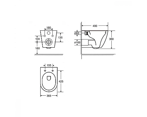 Приобрести Унитаз Abber Bequem AC1101MG подвесной Серый матовый с сиденьем Микролифт в магазине сантехники Santeh-Crystal.ru