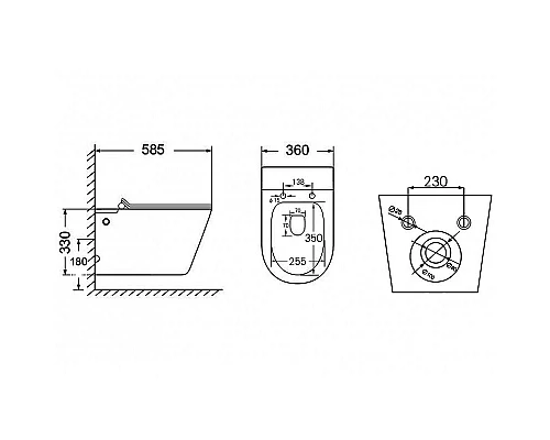 Заказать Унитаз Abber Bequem AC1106P подвесной с сиденьем Микролифт в магазине сантехники Santeh-Crystal.ru