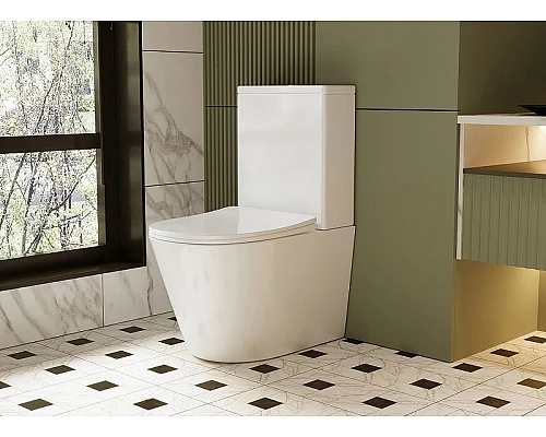 Приобрести Унитаз компакт Abber Bequem AC1112 с бачком и сиденьем Микролифт в магазине сантехники Santeh-Crystal.ru