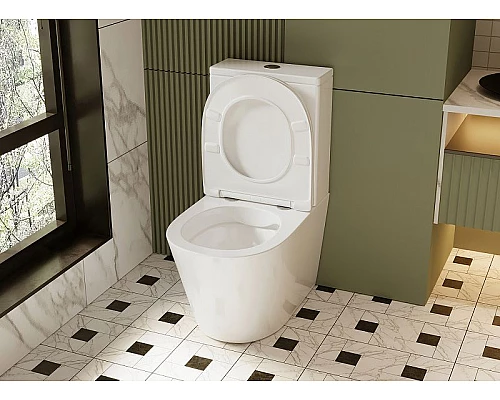 Приобрести Унитаз компакт Abber Bequem AC1112 с бачком и сиденьем Микролифт в магазине сантехники Santeh-Crystal.ru