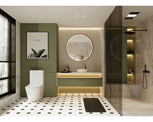 Приобрести Унитаз компакт Abber Bequem AC1112 с бачком и сиденьем Микролифт в магазине сантехники Santeh-Crystal.ru