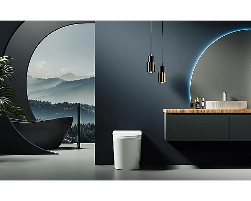 Унитаз биде Abber Bequem AC1117S приставной с сиденьем Микролифт