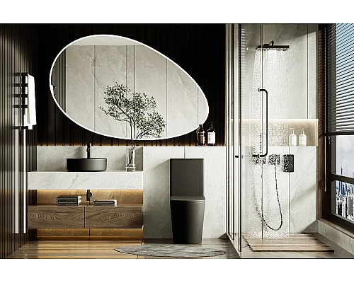 Унитаз компакт Abber Bequem AC1112TMB Черный матовый с бачком и сиденьем Микролифт