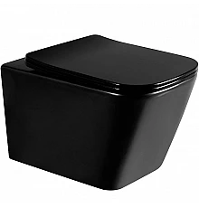 Унитаз Abber Rechteck AC1200MB подвесной Черный матовый с сиденьем Микролифт