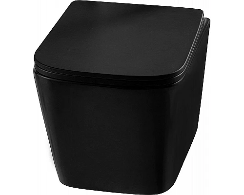 Купить Унитаз Abber Rechteck AC1200MB подвесной Черный матовый с сиденьем Микролифт в магазине сантехники Santeh-Crystal.ru