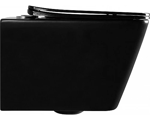 Купить Унитаз Abber Rechteck AC1200MB подвесной Черный матовый с сиденьем Микролифт в магазине сантехники Santeh-Crystal.ru