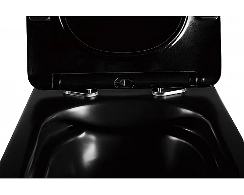 Купить Унитаз Abber Rechteck AC1200MB подвесной Черный матовый с сиденьем Микролифт в магазине сантехники Santeh-Crystal.ru