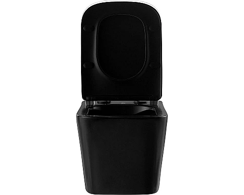 Купить Унитаз Abber Rechteck AC1200MB подвесной Черный матовый с сиденьем Микролифт в магазине сантехники Santeh-Crystal.ru