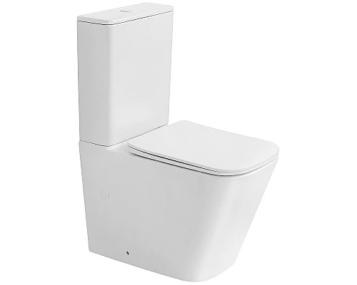 Унитаз компакт Abber Rechteck AC1210TMW Белый матовый с бачком и сиденьем Микролифт