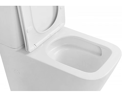 Унитаз компакт Abber Rechteck AC1210TMW Белый матовый с бачком и сиденьем Микролифт
