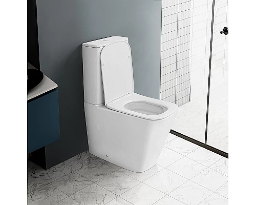 Унитаз компакт Abber Rechteck AC1210TMW Белый матовый с бачком и сиденьем Микролифт