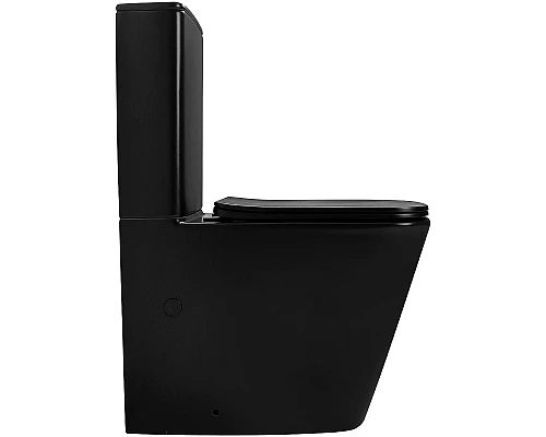 Унитаз компакт Abber Rechteck AC1210TMB Черный матовый с бачком и сиденьем Микролифт