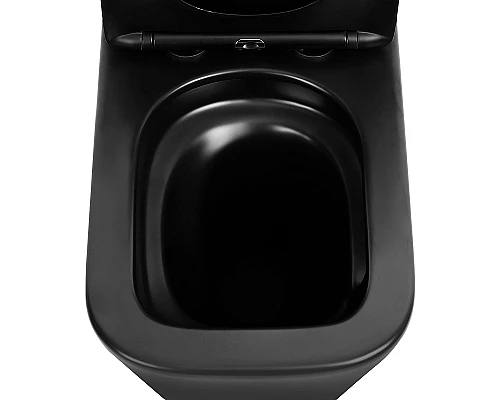 Унитаз компакт Abber Rechteck AC1210TMB Черный матовый с бачком и сиденьем Микролифт