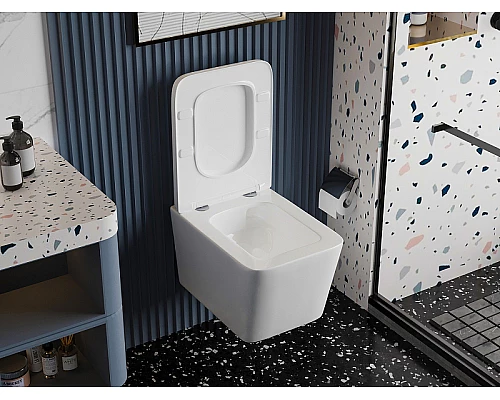 Унитаз Abber Rechteck AC1201T подвесной с сиденьем Микролифт