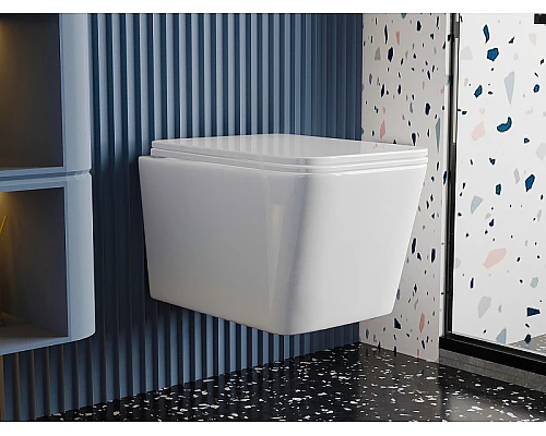 Унитаз Abber Rechteck AC1201T подвесной с сиденьем Микролифт