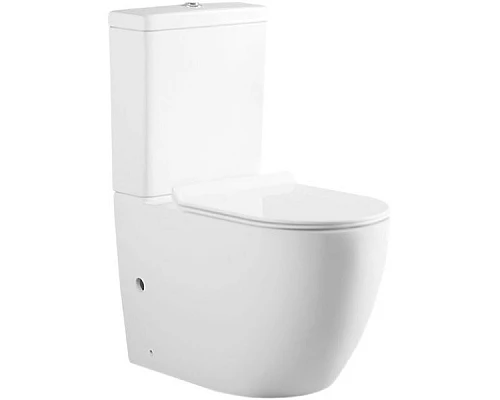 Купить Чаша унитаза-компакта Aquanet Cetus C1 Rimless 00203342 без бачка, с сиденьем Микролифт в магазине сантехники Santeh-Crystal.ru