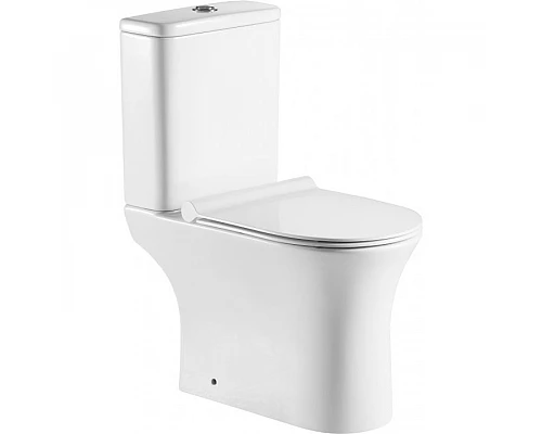 Приобрести Унитаз компакт Aquanet Roll 2-C Rimless 240206 без бачка с сиденьем Микролифт в магазине сантехники Santeh-Crystal.ru