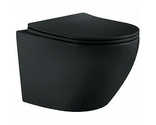 Приобрести Унитаз Aquatek Европа AQ1901-MB подвесной Черный матовый с сиденьем Микролифт в магазине сантехники Santeh-Crystal.ru