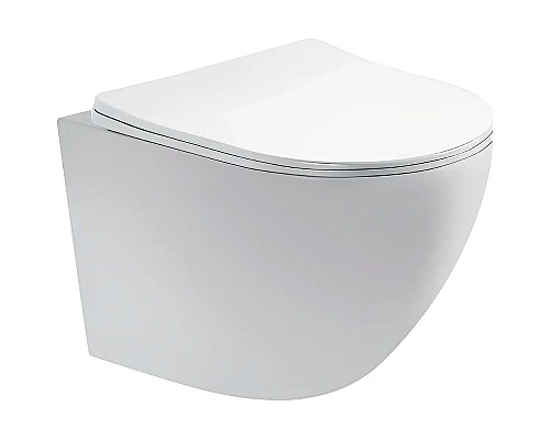 Купить Комплект унитаза Aquatek Европа AQ1900-00 с инсталляцией Berges Novum D5 040235 с сиденьем Микролифт и Черной матовой клавишей смыва в магазине сантехники Santeh-Crystal.ru