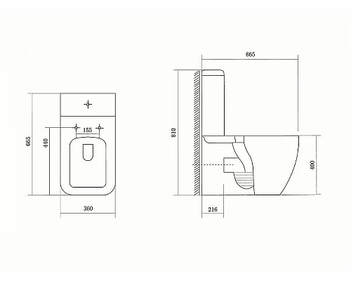 Приобрести Унитаз компакт Aquatek Либра AQ1263-00 с бачком и сиденьем Микролифт в магазине сантехники Santeh-Crystal.ru