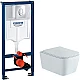 Приобрести Комплект унитаза Aquatek Либра New AQ1148N-00 с инсталляцией Grohe Rapid SL 38721001 с сиденьем Микролифт и клавишей смыва Хром в магазине сантехники Santeh-Crystal.ru