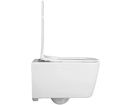 Купить Комплект унитаза Aquatek Либра New AQ1148N-00 с инсталляцией Tece Profil 9400412 с сиденьем Микролифт и клавишей смыва Хром глянцевый в магазине сантехники Santeh-Crystal.ru