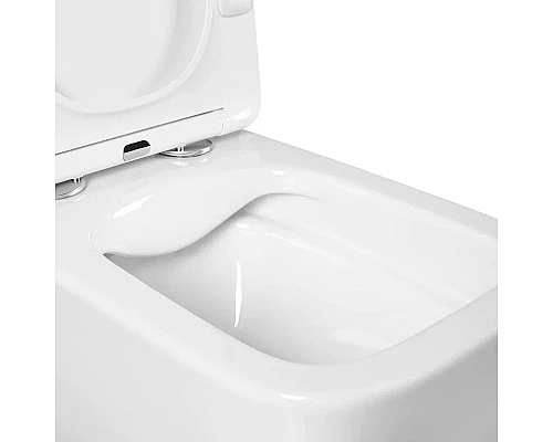 Купить Комплект унитаза Aquatek Либра New AQ1148N-00 с инсталляцией Tece Profil 9400412 с сиденьем Микролифт и клавишей смыва Хром глянцевый в магазине сантехники Santeh-Crystal.ru