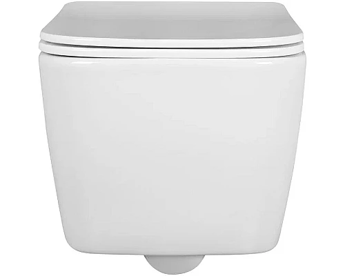 Купить Комплект унитаза Aquatek Либра New AQ1148N-00 с инсталляцией Cersanit Black 35 S-IN-BLACK-Cg-w с сиденьем Микролифт и клавишей смыва Хром в магазине сантехники Santeh-Crystal.ru