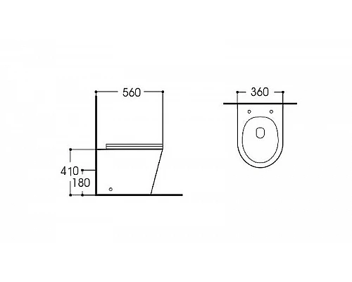 Приобрести Унитаз Aquatek Вега AQ1906-00 приставной с сиденьем Микролифт в магазине сантехники Santeh-Crystal.ru