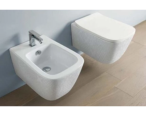 Приобрести Унитаз Artceram A16 ASV003 01 86 подвесной Белый с декором Cementina в магазине сантехники Santeh-Crystal.ru