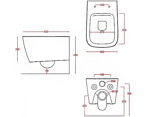Приобрести Унитаз Artceram A16 ASV003 40 00 подвесной Tortora без сиденья в магазине сантехники Santeh-Crystal.ru
