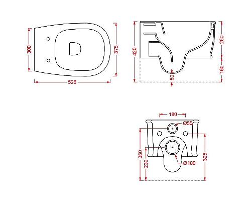 Заказать Унитаз Artceram Atelier ATV001 01 00 подвесной Белый без сиденья в магазине сантехники Santeh-Crystal.ru