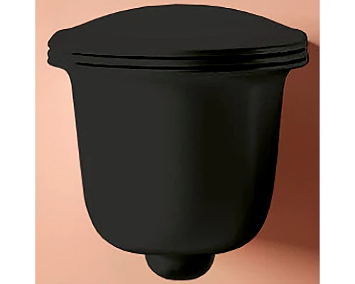 Купить Унитаз Artceram Chic CHV001 17 00 подвесной Черный матовый без сиденья в магазине сантехники Santeh-Crystal.ru