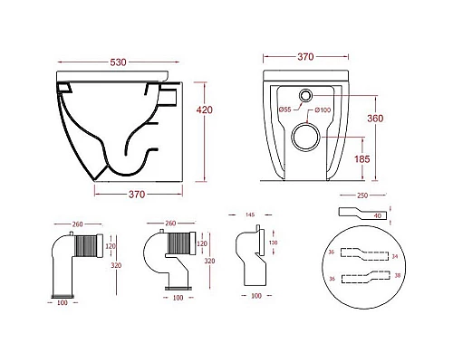 Заказать Унитаз Artceram File 2.0 FLV005 01 30 приставной Белый без сиденья в магазине сантехники Santeh-Crystal.ru